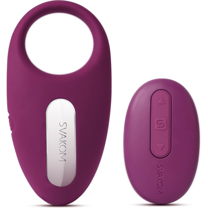 Эрекционное кольцо с вибрацией и пультом SVAKOM WINNI VIOLET SRING-02 W